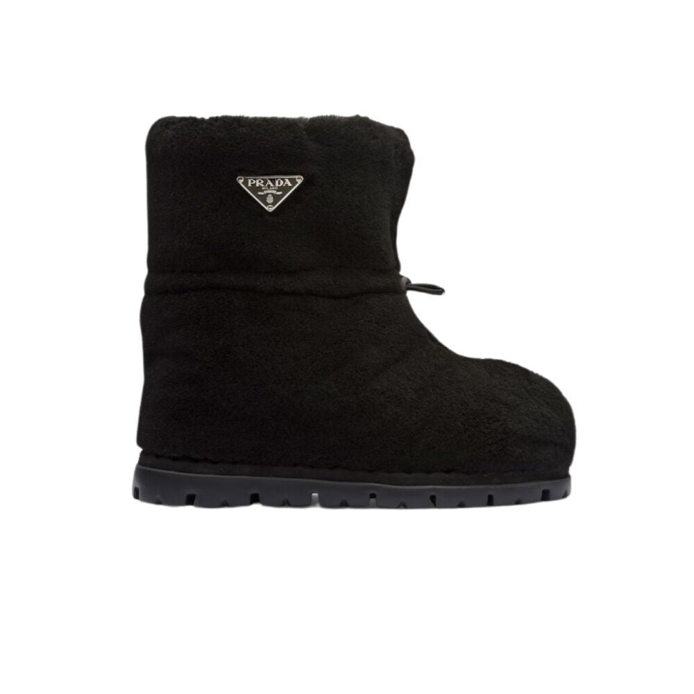 PRADA SHEARLING BOOTIES BLACK 1U258N 173 F0002  F ZF20