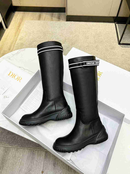 DIOR D RACER BOOT CALFSKIN BLACK KDI781VEA S17X