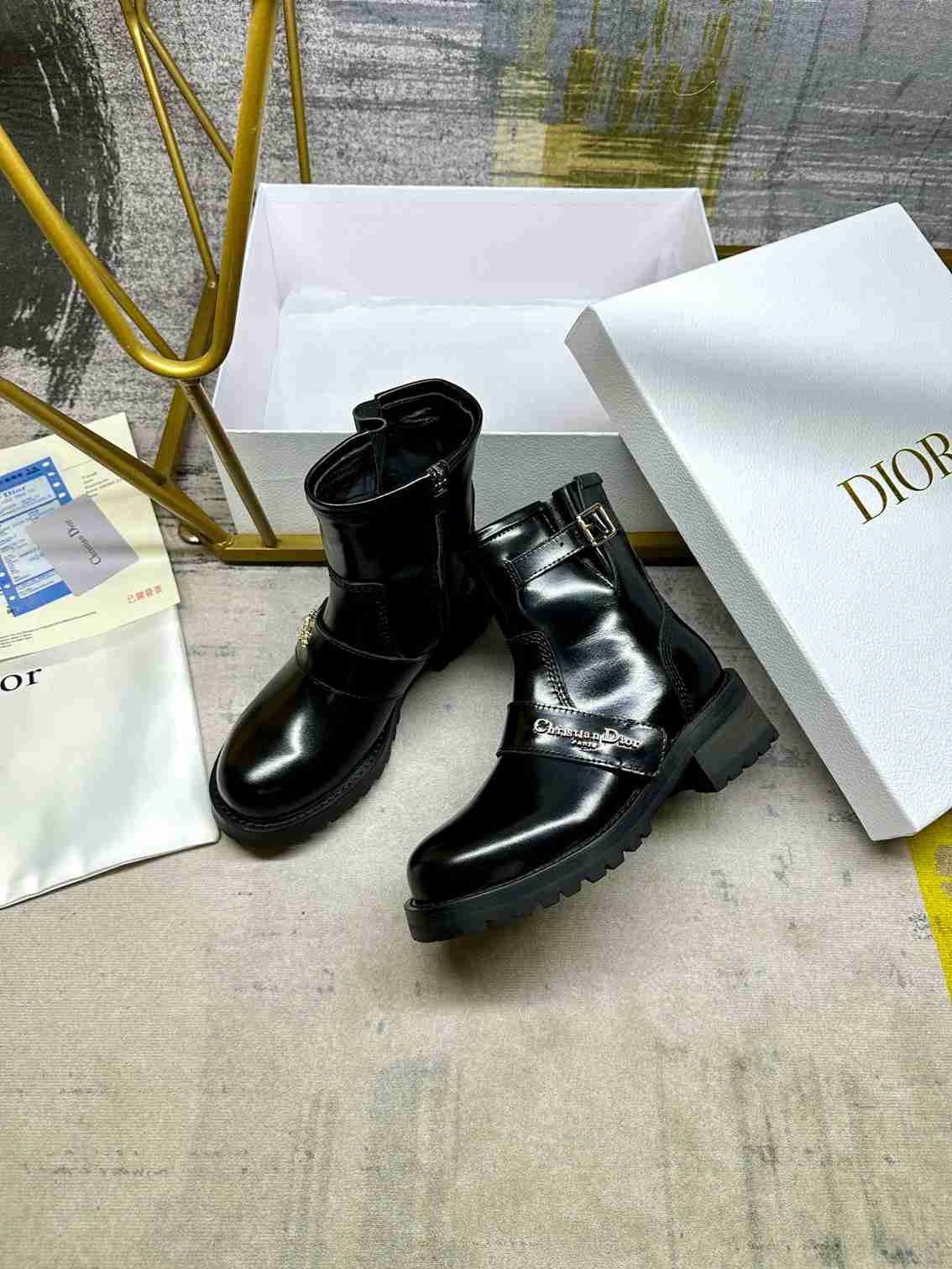 DIOR D QUEST ANKLE BOOT BLACK  KDT070VEA S900