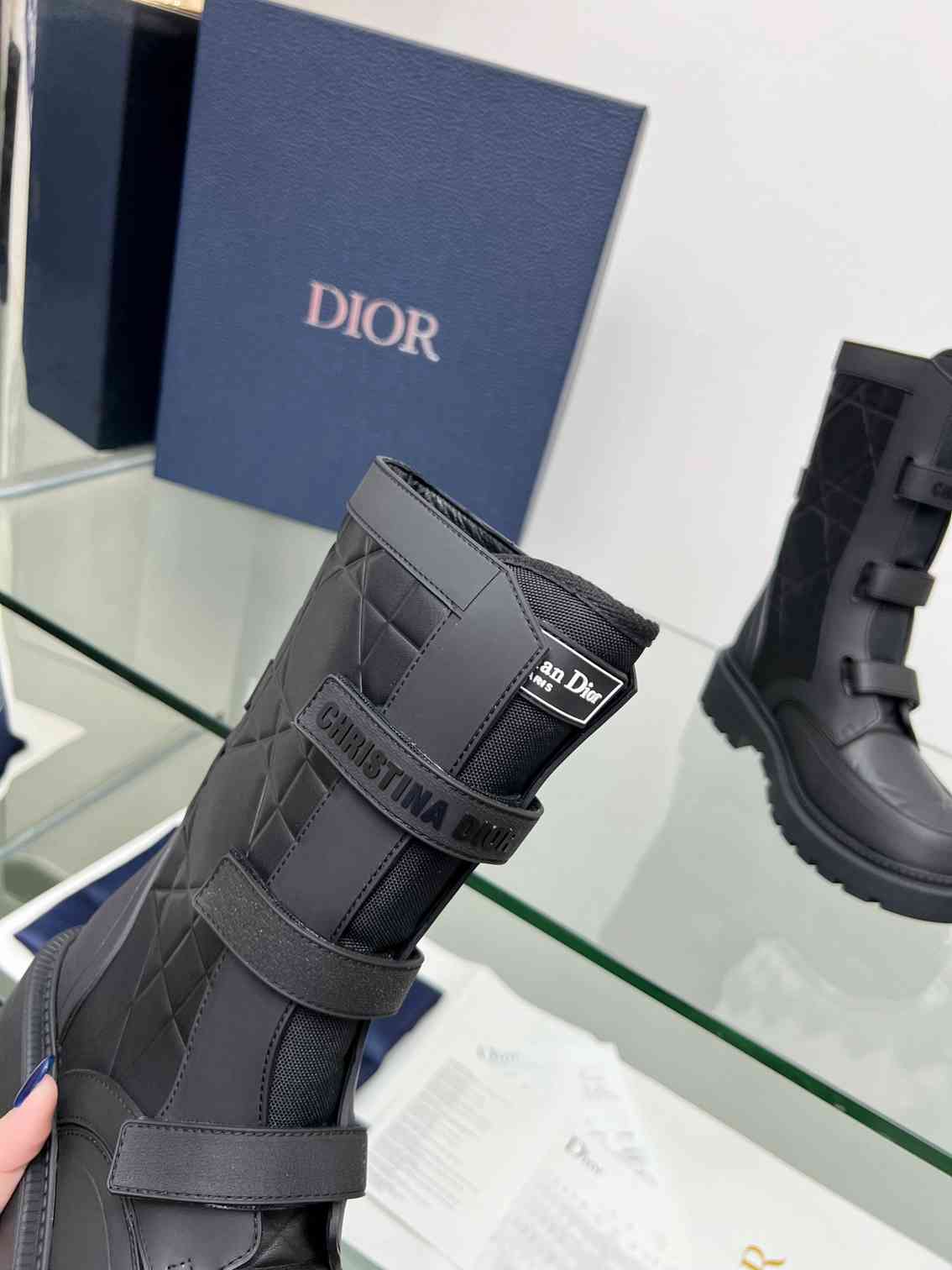 DIOR DIO(R)EVOLUTION ANKLE BOOTS RUBBER MACCROCANNAGE BLACK