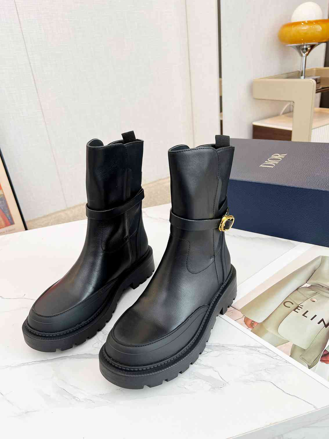 DIOR 30 MONTAIGNE ANKLE BOOT BLACK