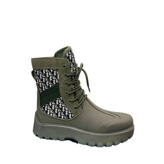 DIOR GARDEN LACE UP BOOT GREEN