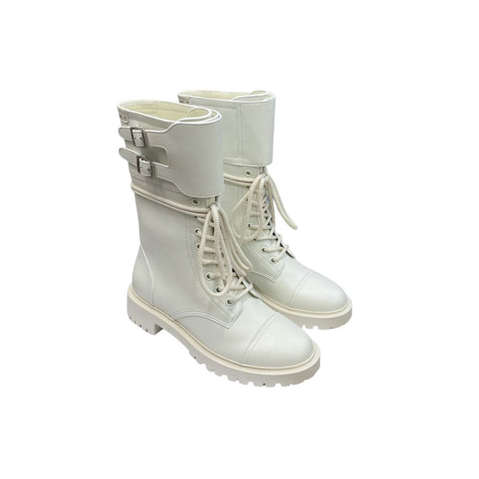 DIOR D TRAP ANKLE BOOT WHITE