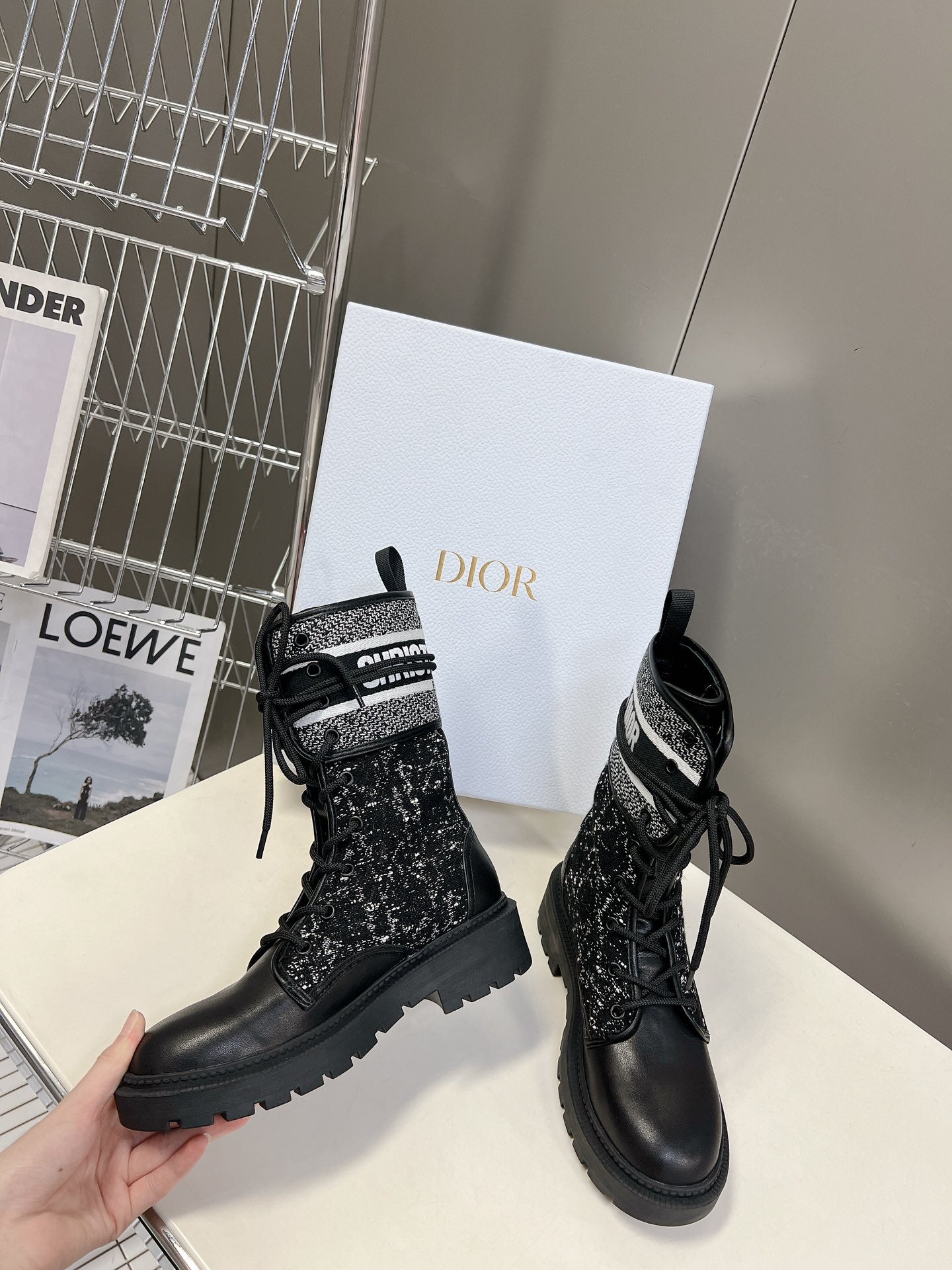 DIOR D MAJOR BOOTS BLACK