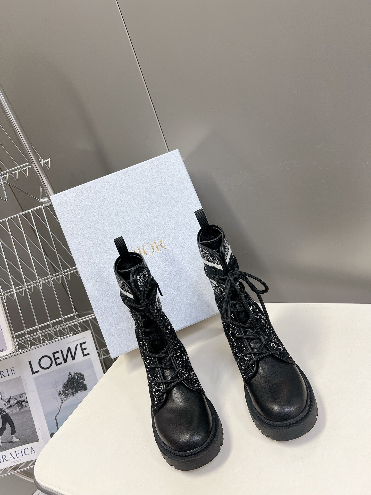 DIOR D MAJOR BOOTS BLACK