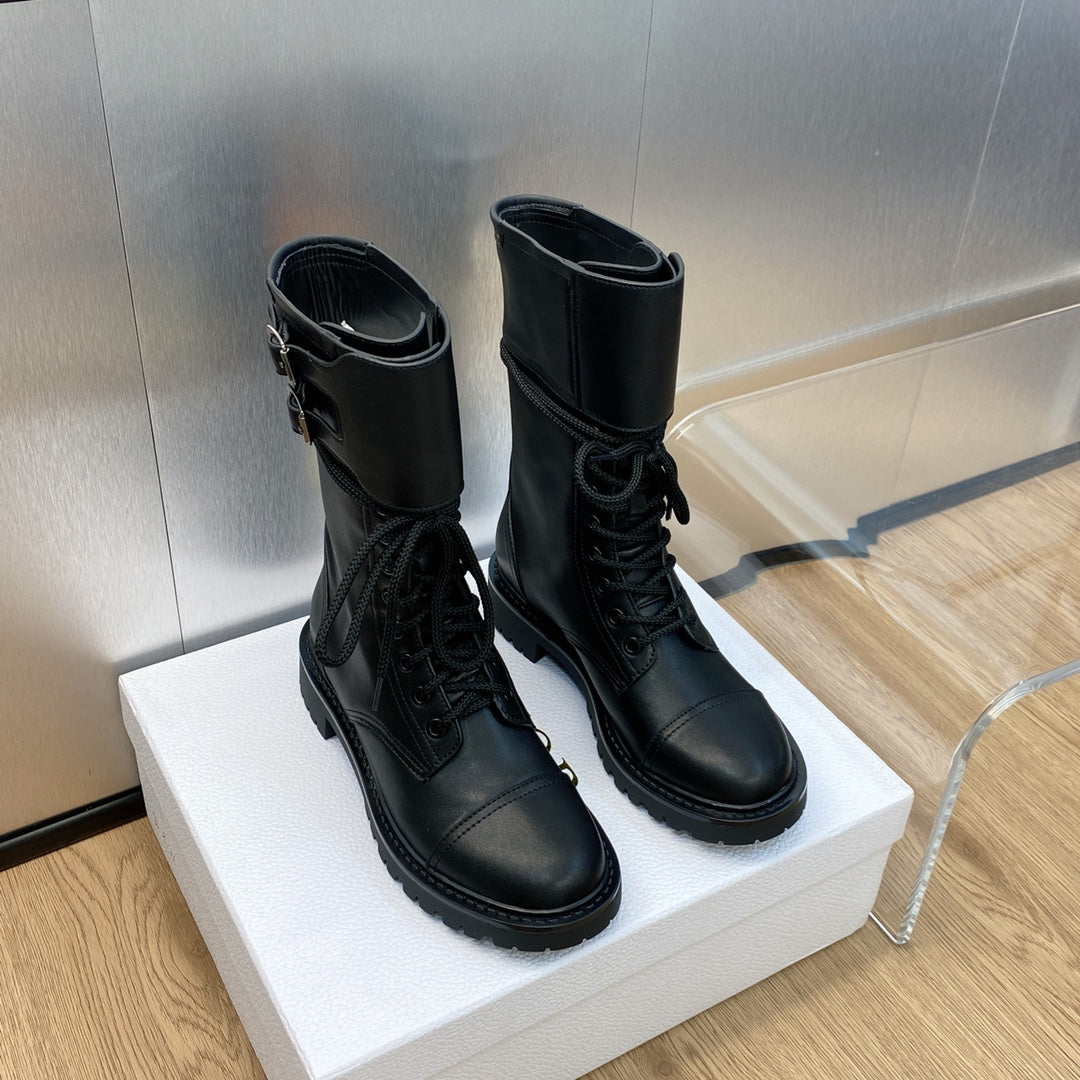 DIOR D TRAP ANKLE BOOT BLACK