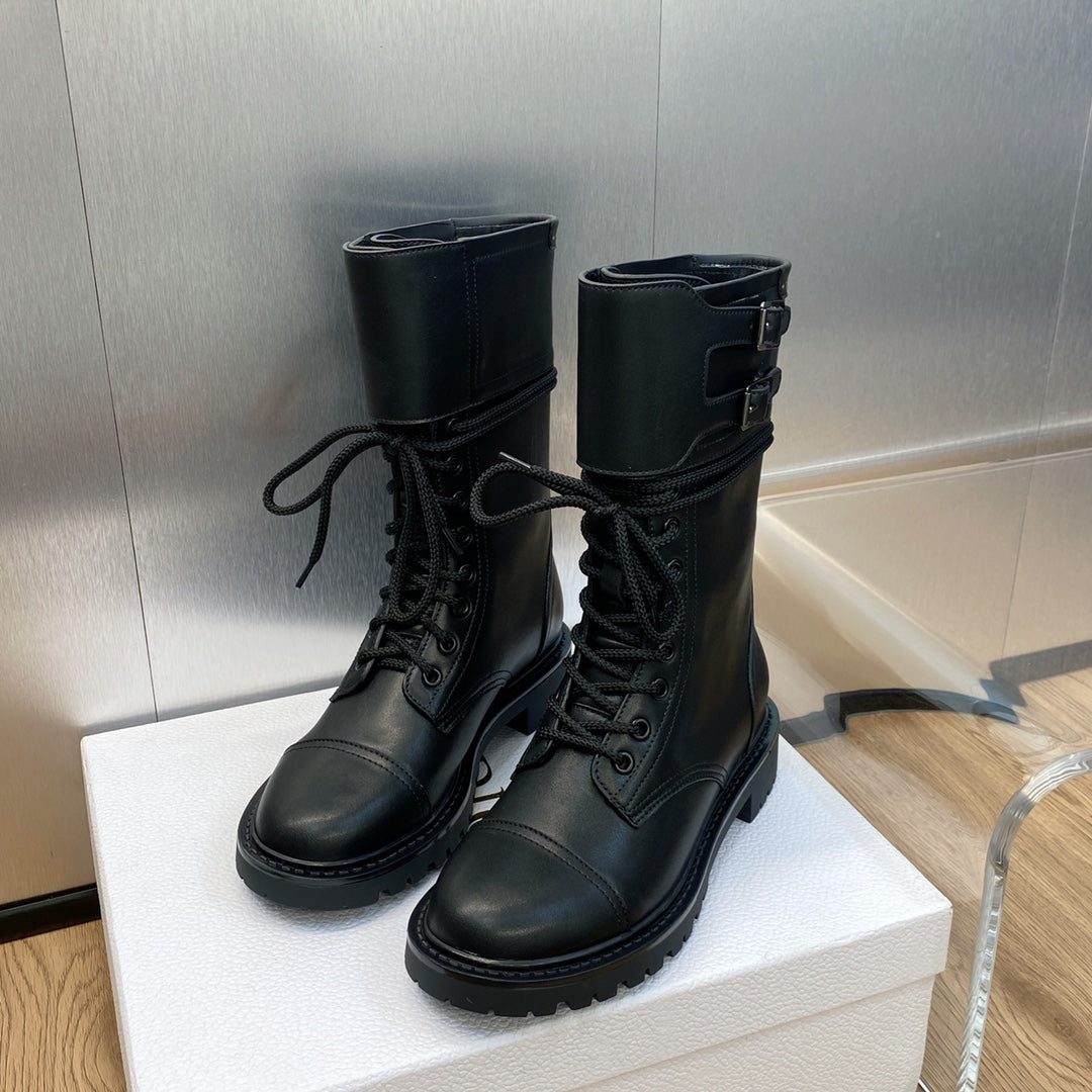 DIOR D TRAP ANKLE BOOT BLACK