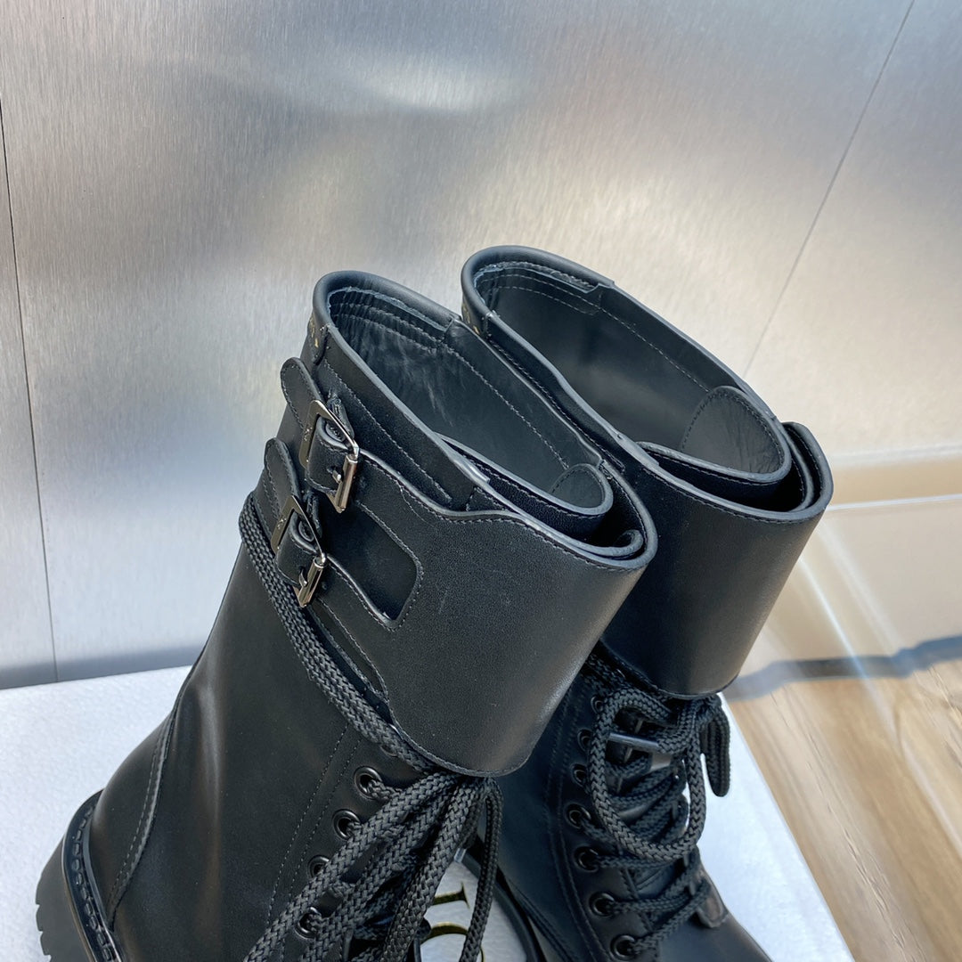 DIOR D TRAP ANKLE BOOT BLACK