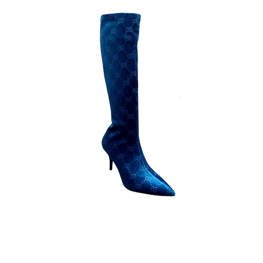 DIOR WOMEN'S GG KNEE-HIGH BOOT BLUE