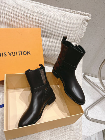 LV BOOTSY ANKLE BOOT BLACK 1ABUB4