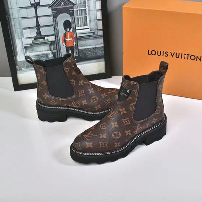 LV LV BEAUBOURG ANKLE BOOTS CACAO BROWN 1A8QCL