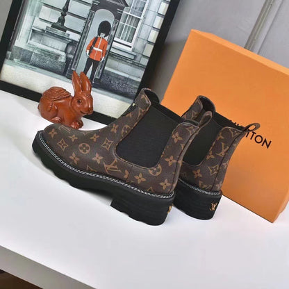 LV LV BEAUBOURG ANKLE BOOTS CACAO BROWN 1A8QCL