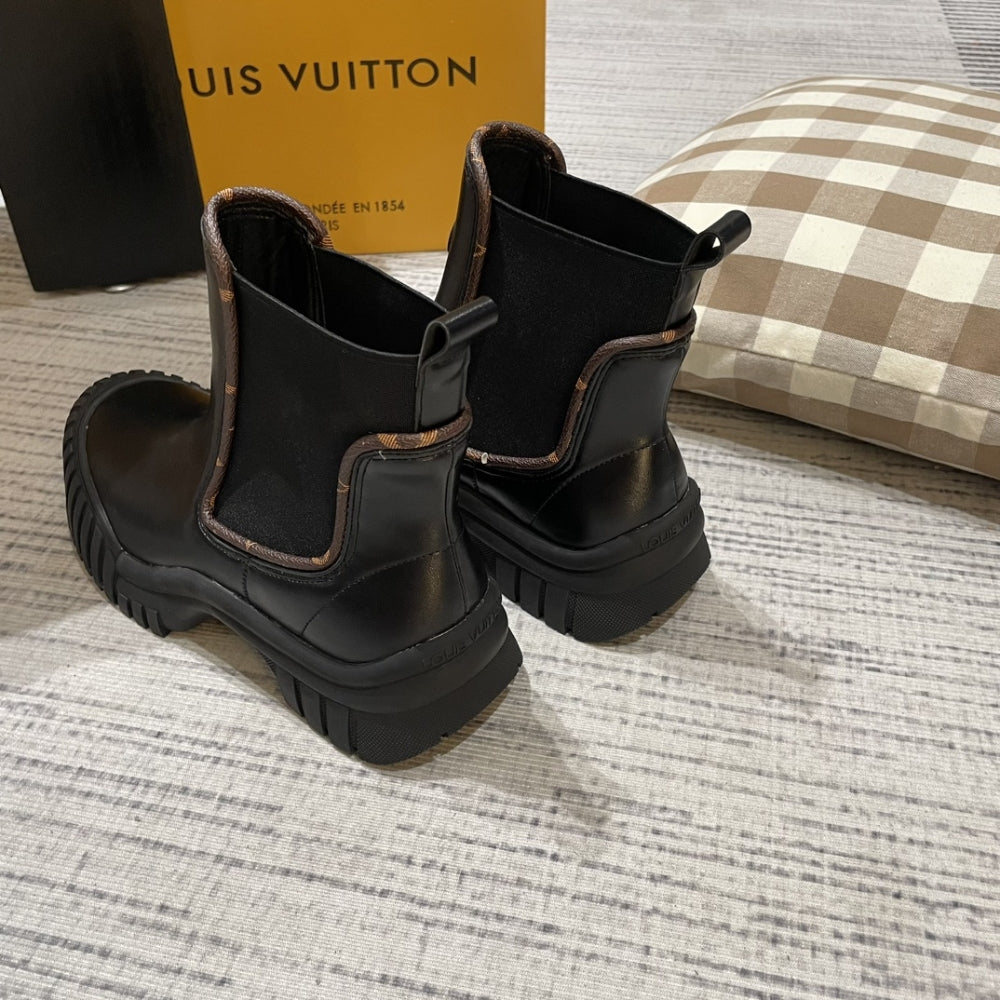 LV RUBY FLAT ANKLE BOOTS BLACK 1AB0FO