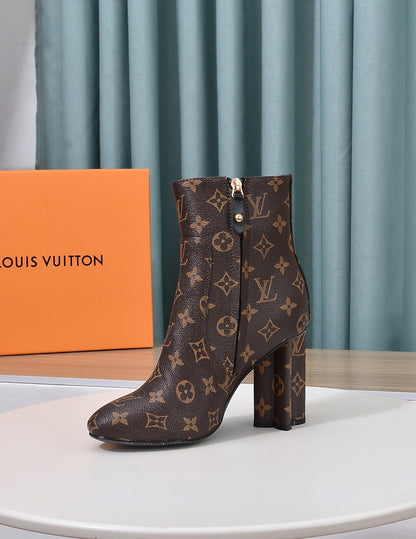 LV SILHOUETTE ANKLE BOOT MONOGRAM BROWN