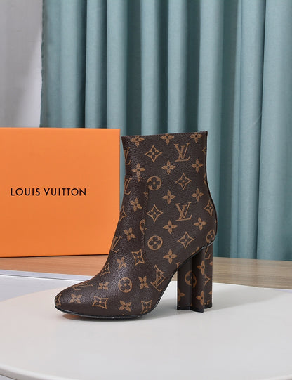 LV SILHOUETTE ANKLE BOOT MONOGRAM BROWN