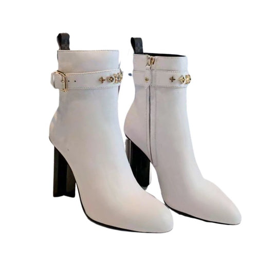 LV ANKLE BOOT WHITE