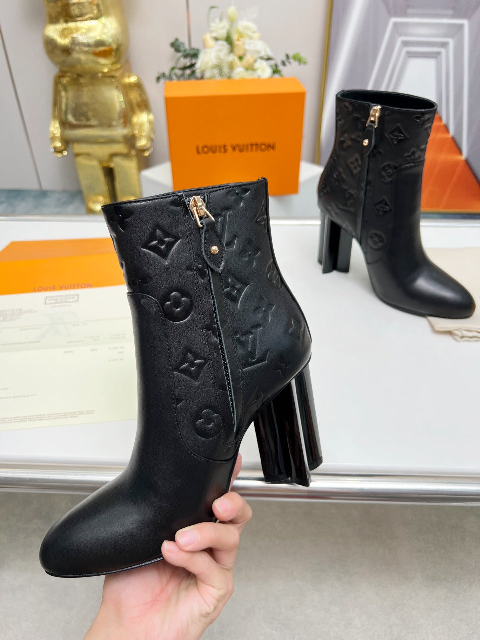 LV SILHOUETTE ANKLE BOOT BLACK 1ABP9J