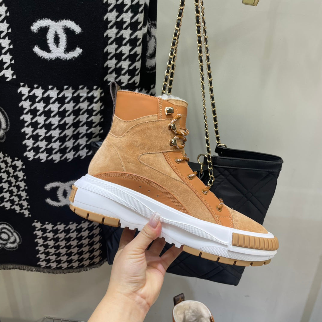 LV SQUAD SNEAKER BOOTS SUEDE BROWN