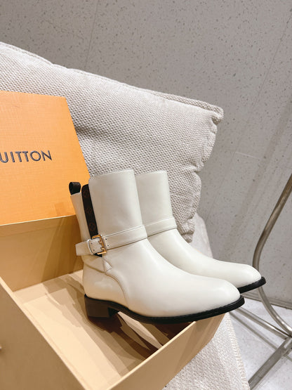 LV BOOTSY ANKLE BOOT WHITE