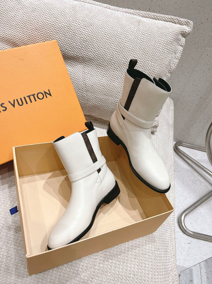 LV BOOTSY ANKLE BOOT WHITE