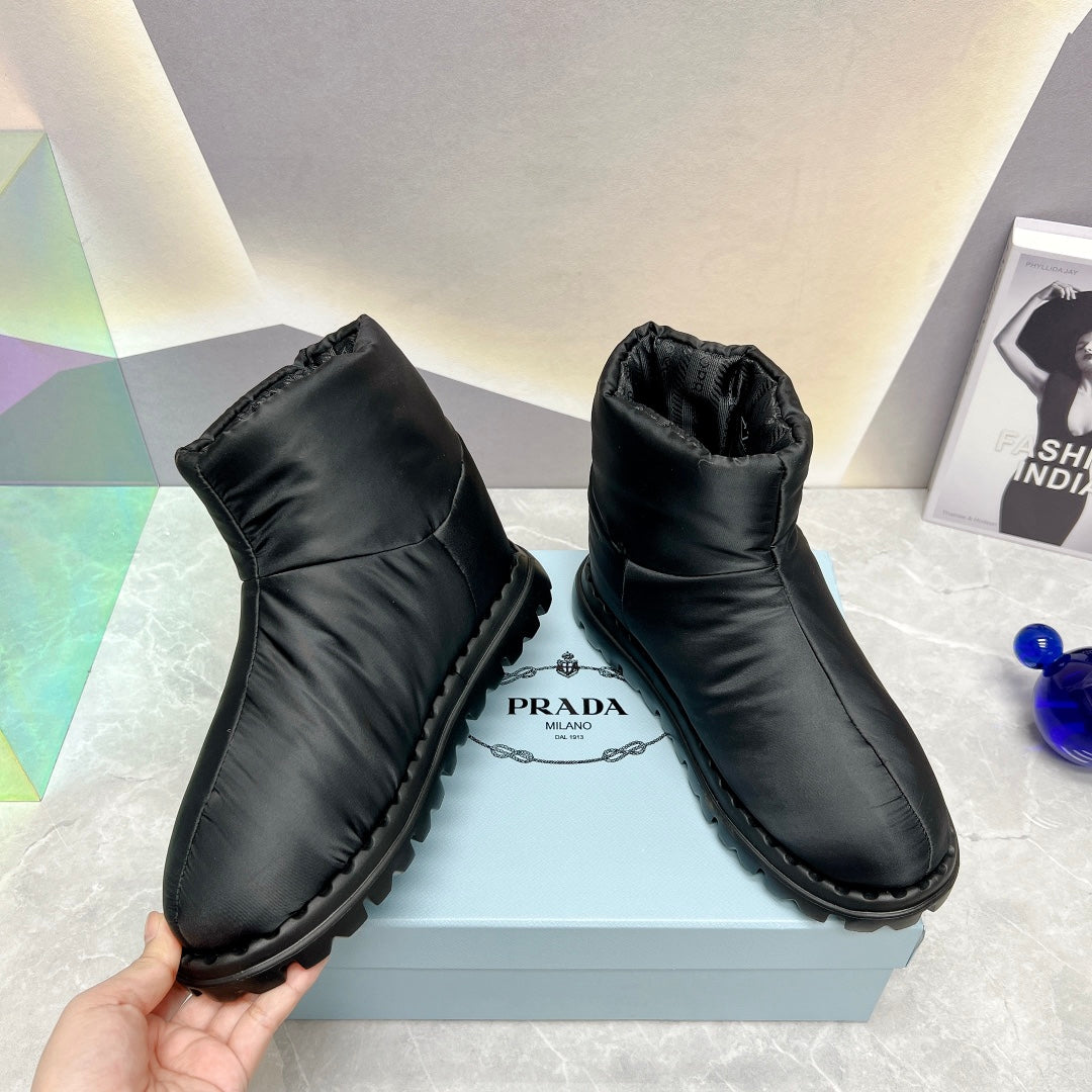 PRADA NYLON FABRIC BOOTIES BLACK 1T259N 3LGO F0002 F 020