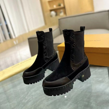 LV LAUREATE PLATFORM CHELSEA BOOT BLACK 1AC7W6