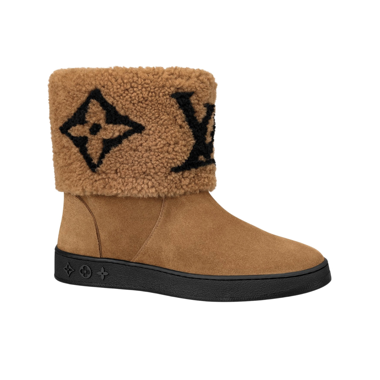 LV SNOWDROP FLAT ANKLE BOOT BROWN