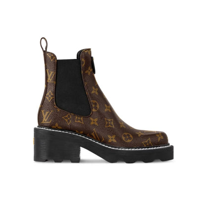 LV LV BEAUBOURG ANKLE BOOTS CACAO BROWN 1A8QCL