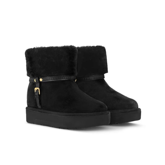 LV ASPEN PLATFORM ANKLE BOOT BLACK 1AC78O