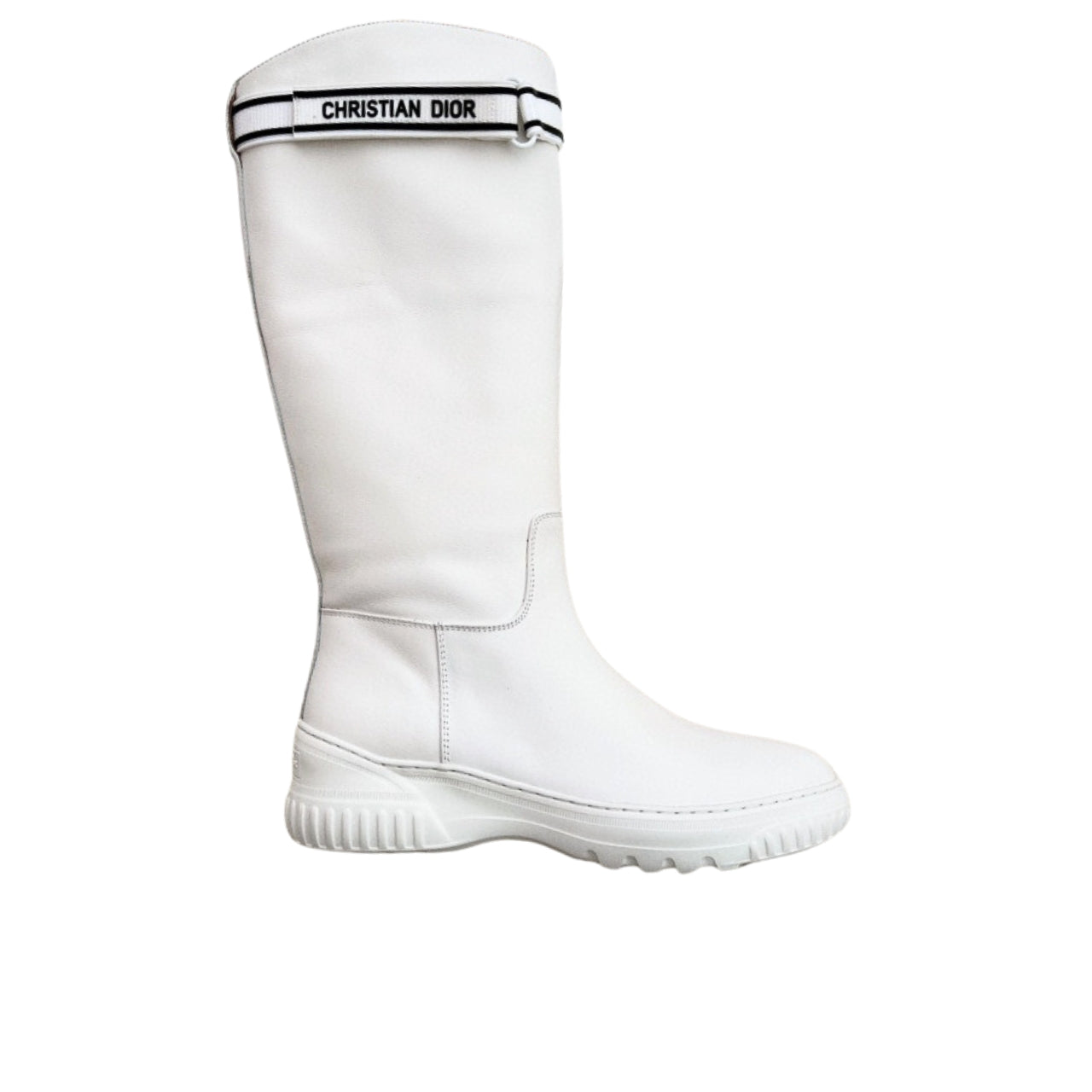 DIOR D RACER BOOT CALFSKIN WHITE