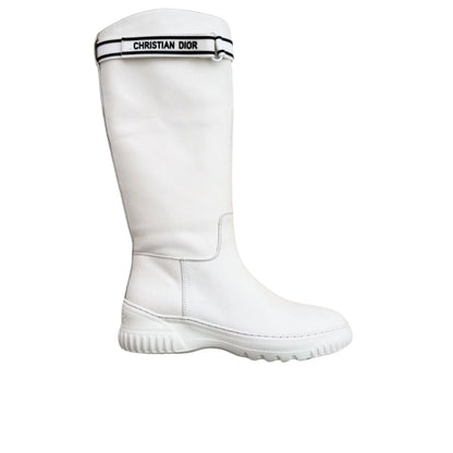 DIOR D RACER BOOT CALFSKIN WHITE