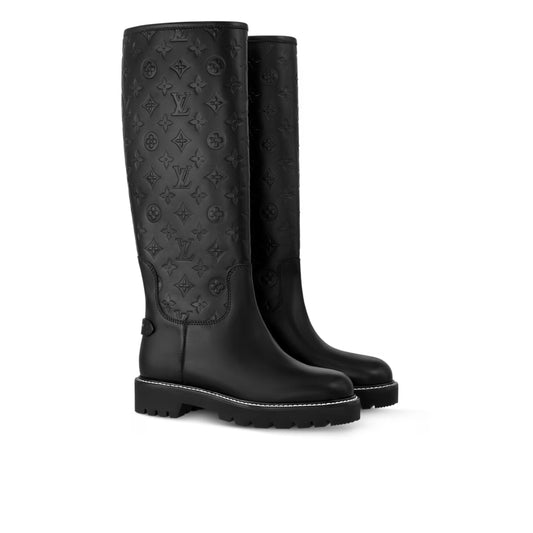 LV TERRITORY FLAT HIGH BOOT BLACK 1ADD2X