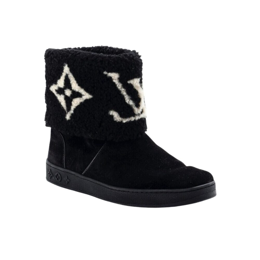 LV SNOWDROP FLAT ANKLE BOOT BLACK 1AACHV