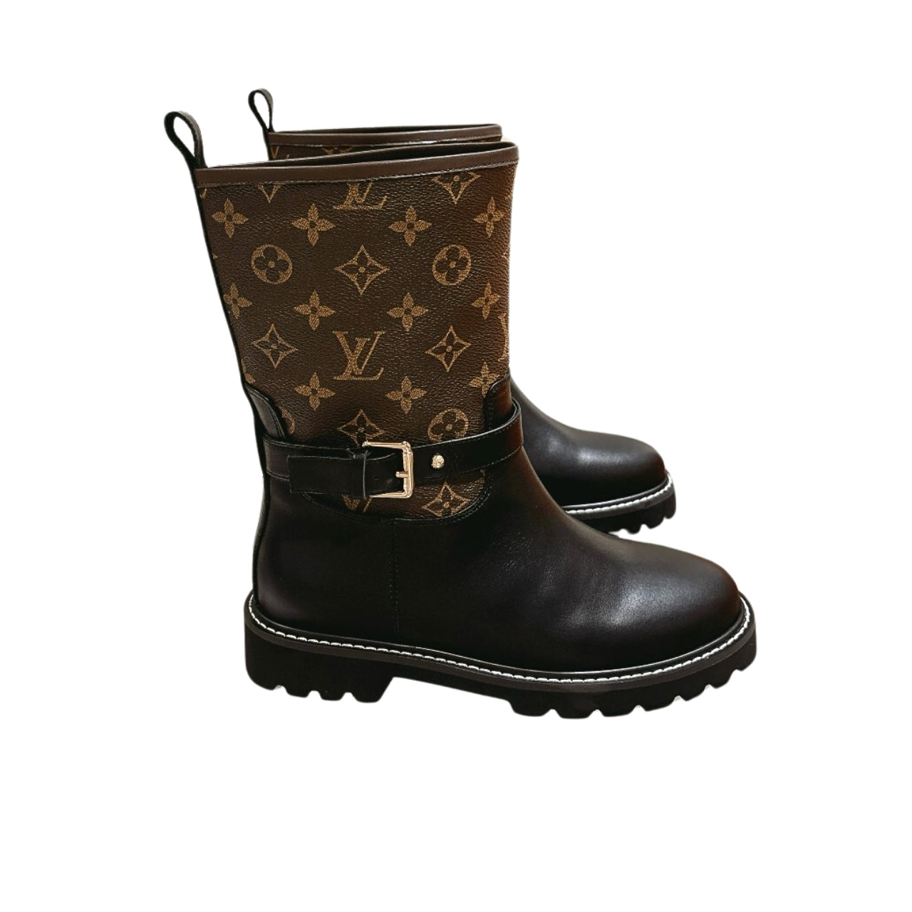 LV TERRITORY FLAT ANKLE BOOT MONOGRAM BROWN