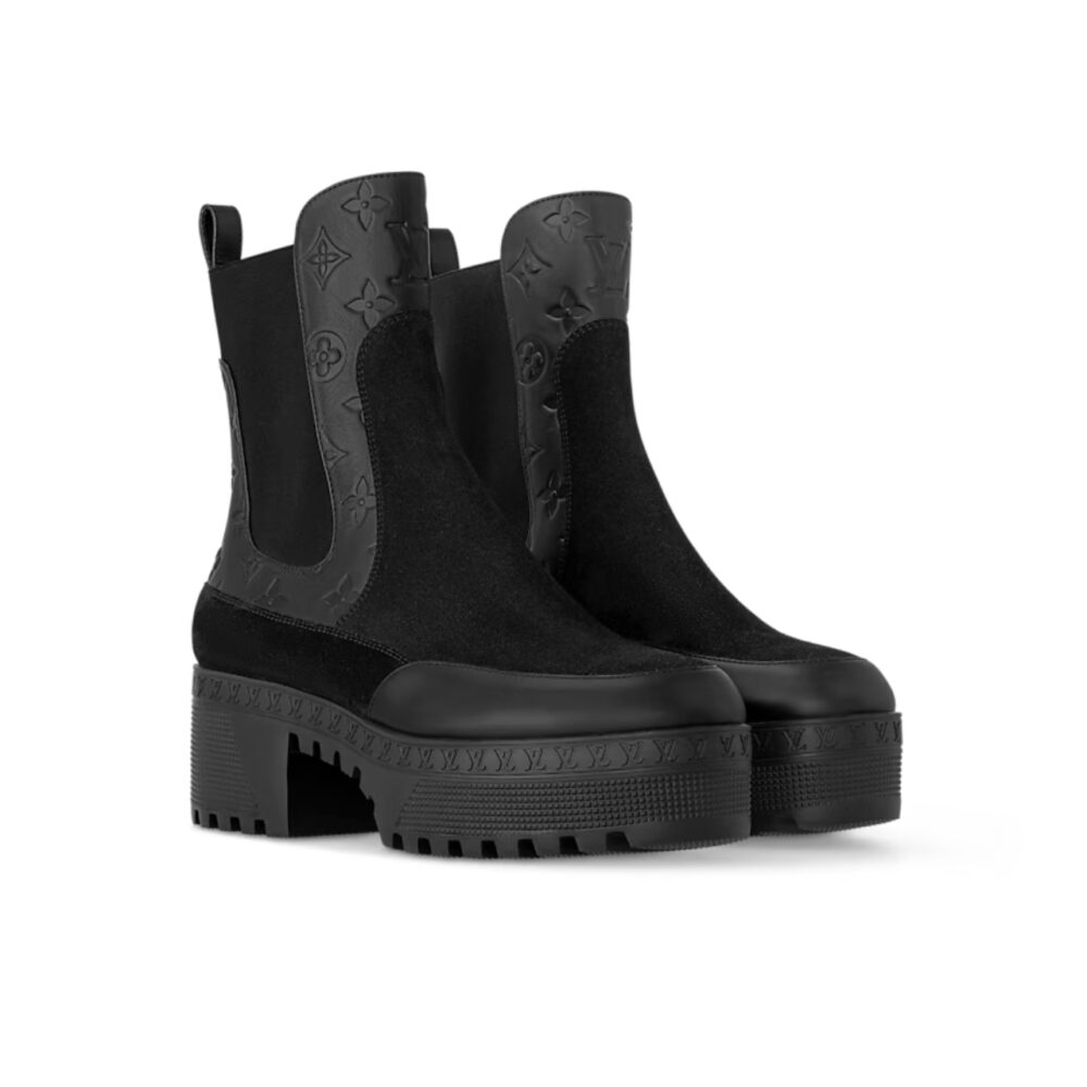 LV LAUREATE PLATFORM CHELSEA BOOT BLACK 1AC7W6