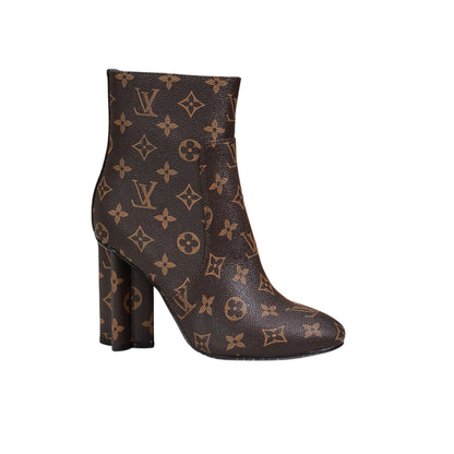 LV SILHOUETTE ANKLE BOOT MONOGRAM BROWN