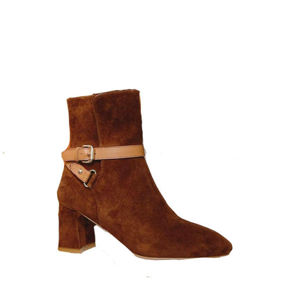 LV PARISIENNE ANKLE BOOT SUEDE LEATHER BROWN