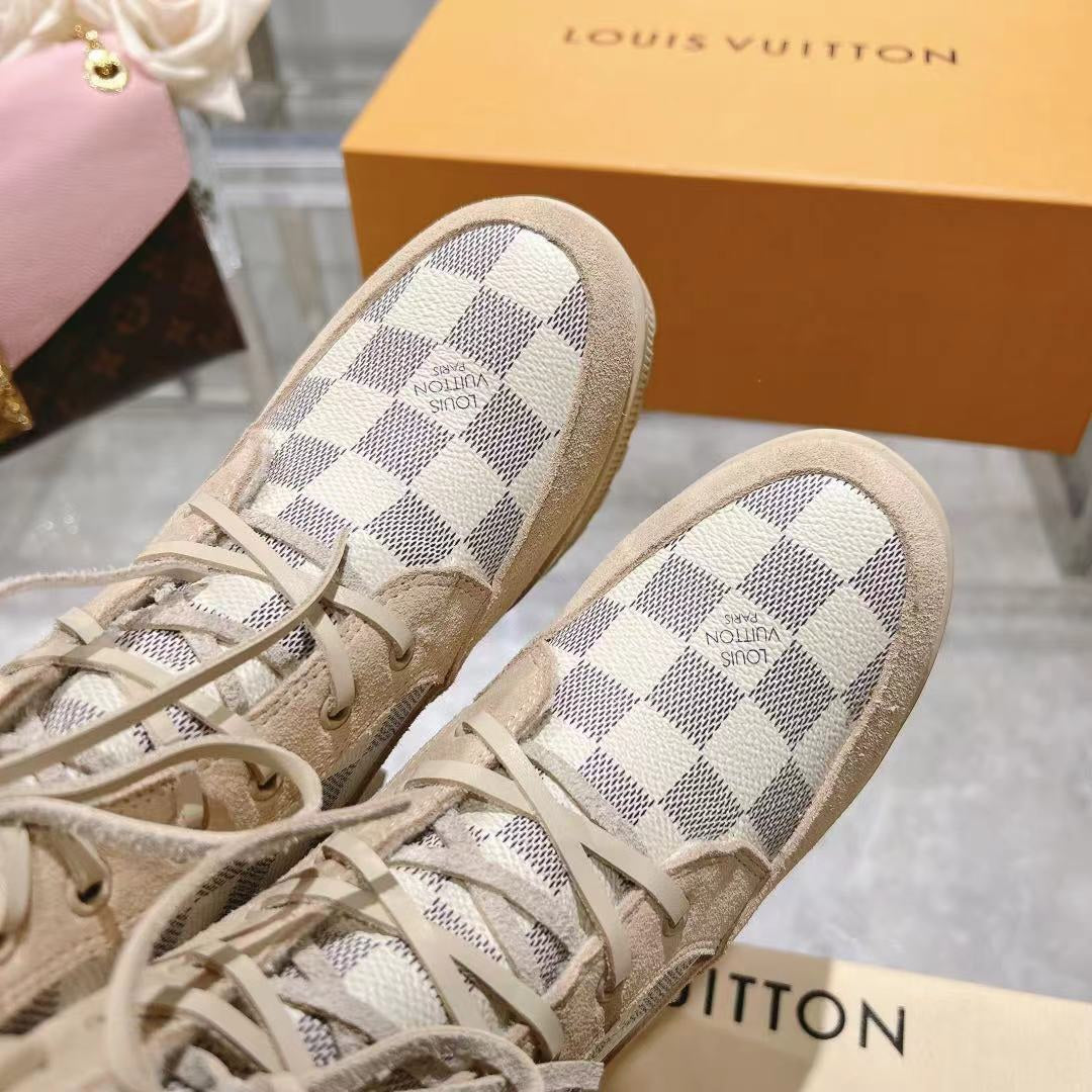 LV LAUREATE PLATFORM DESERT BOOT DAMIER AZURE