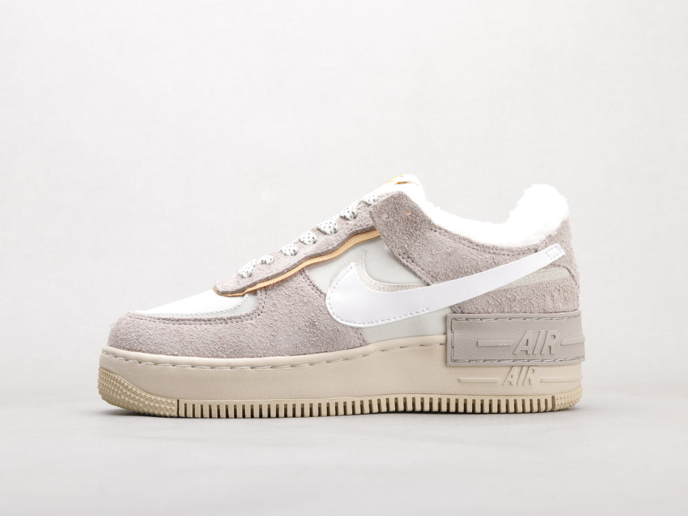 LW - AF1 Shadow gray and white deconstructed plus velvet