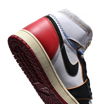 LW - Union x AJ1 High white and red stitching