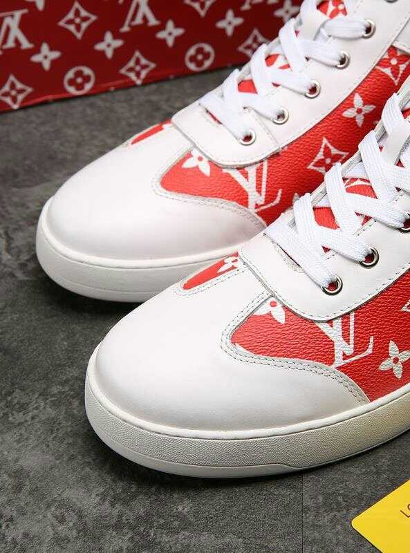 LW - LUV HIgh Top White Red Sneaker