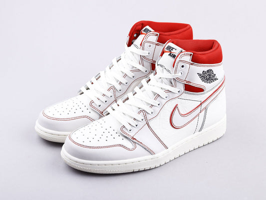 LW - AJ1 white and red manuscript