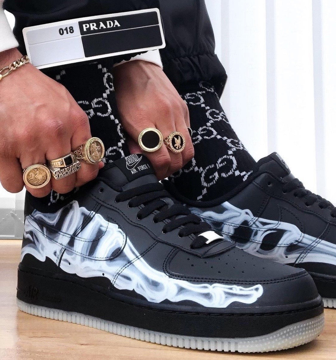 LW - AF1 Skeleton Halloween Black