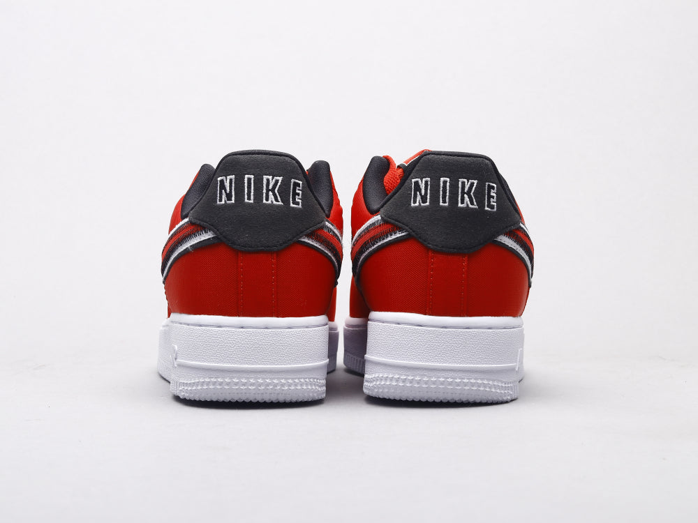 LW - AF1 Reverse Stitch red and white