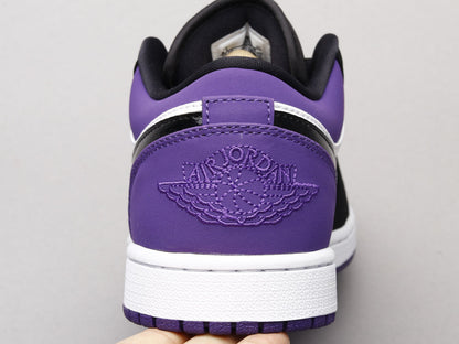 LW - AJ1 black and purple toes