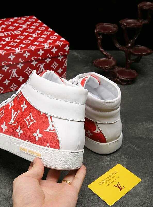 LW - LUV HIgh Top White Red Sneaker