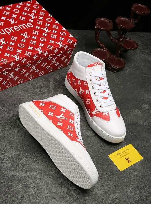 LW - LUV HIgh Top White Red Sneaker