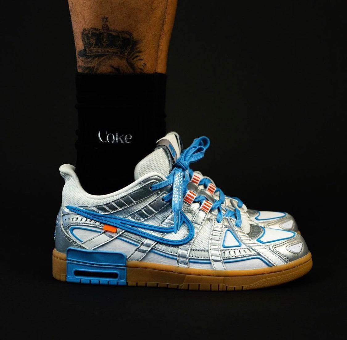 LW - OW x Rubber Dunk North Carolina Blue