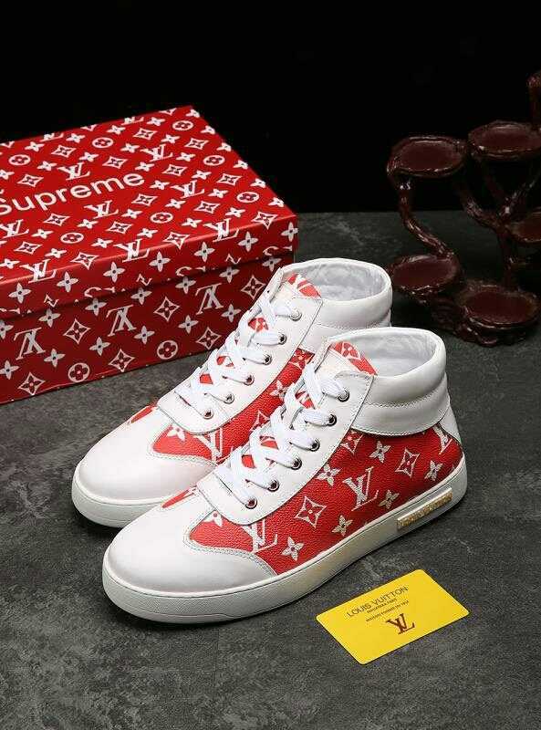 LW - LUV HIgh Top White Red Sneaker