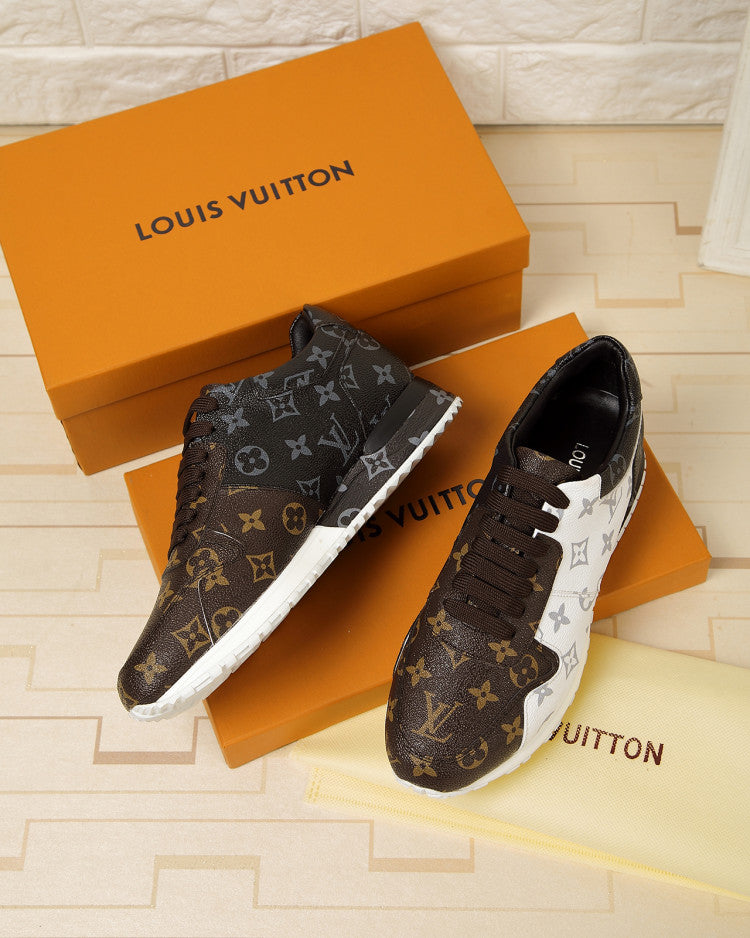 LW - LUV LWnogram Denim Brown And Gray Sneaker